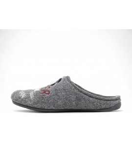 GRUNLAND Ciabatta in feltro con ricamo | ORMI