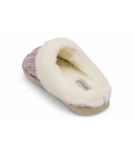 GRUNLAND Ciabatta in maglia e peluche | KANT