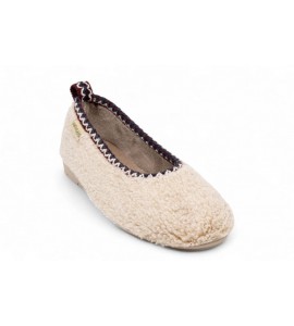 GRUNLAND Pantofola teddy con ricamo | TEXI
