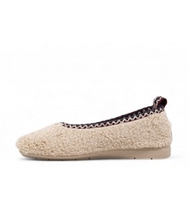 GRUNLAND Pantofola teddy con ricamo | TEXI