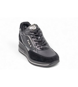 NERO GIARDINI SNEAKER IN CAMOSCIO