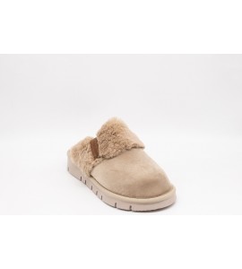 GRUNLAND Ciabatta con eco-pelliccia LOXI