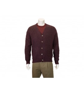 ROBERTO COLLINA Cardigan boxy punto militare