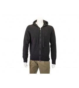 ROBERTO COLLINA FELPA CON CAPPUCCIO IN LANA