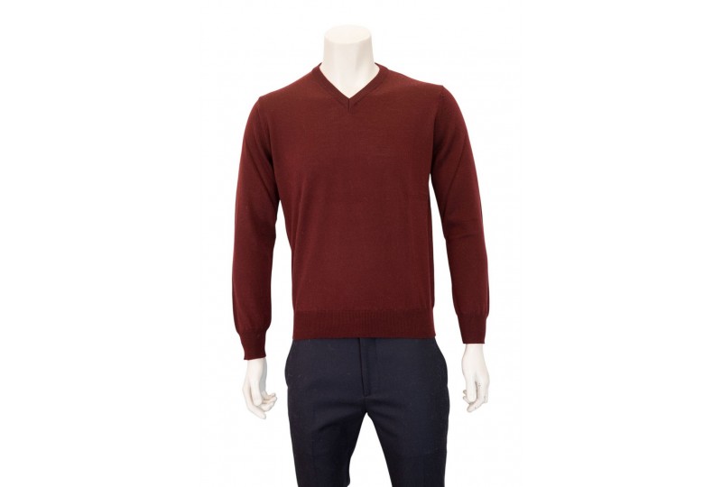BELLWOOD maglia V rasato in...