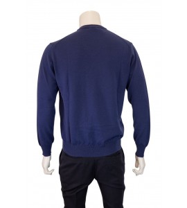 BELLWOOD maglia scollo a V rasato in lana merino extrafine fin.14