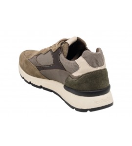 NERO GIARDINI Sneakers Uomo in Camoscio, Pelle e Tela