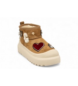 COLORS OF CALIFORNIA Stivale in pelle con patch