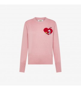 SUN68 Maglia Peanuts in lana e cashmere con cuore
