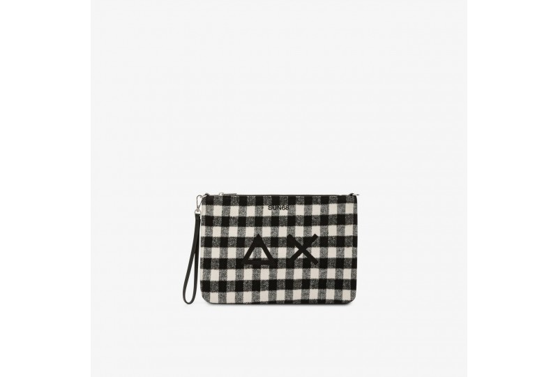 SUN68Pochette in lana check