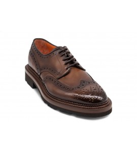 SANTONI Stringata Derby brogue in pelle MCCO15761JL4GNTGM48