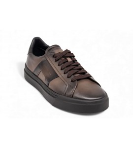SANTONI  SNEAKERS DOUBLE BUCKLE MBGT22018SMORGONT50