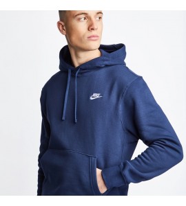 NIKE M NSW CLUB HOODIE PO BB BLU BV2654-410