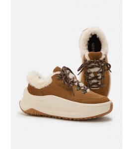 MOON BOOT SNEAKER MOON247 CITY IN SHEARLING COGNAC