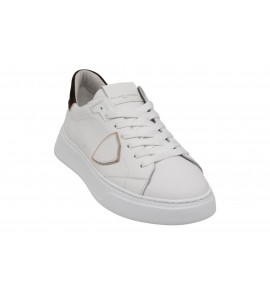 PHILIPPE MODEL SNEAKER TEMPLE LOW BLANC BRUN