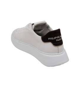 PHILIPPE MODEL SNEAKER TEMPLE LOW BLANC BRUN