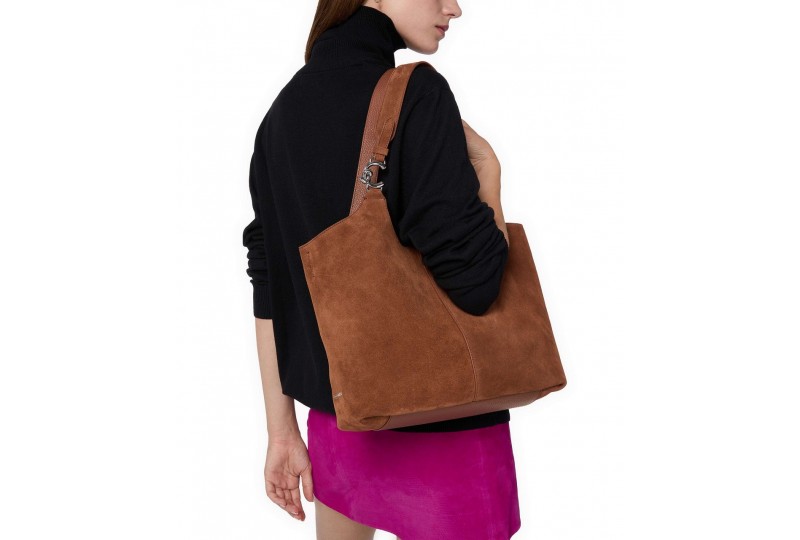 COCCINELLE C-EASY SUEDE COGNAC