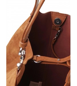 COCCINELLE C-EASY SUEDE COGNAC