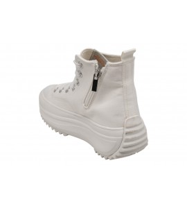 REFRESH SNEAKER ALTA IN CANVAS 172752 BIANCO