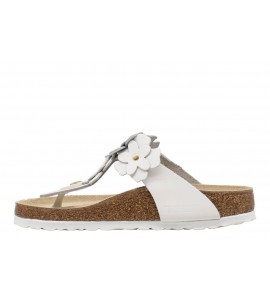 BIRKENSTOCK DONNA GIZEH FLOWER EMBE WHITE 1026686