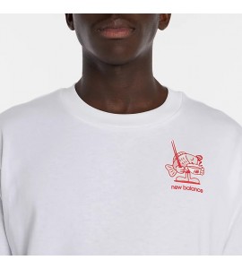 NEW BALANCE  T-SHIRT MT61H51D RAMEN BIANCO