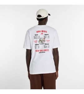 NEW BALANCE  T-SHIRT MT61H51D RAMEN BIANCO