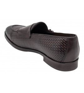 EXTON MOCASSINO CON FIBBIE 1834 CASTAGNO