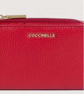 COCCINELLE PORTAFOGLI METALLIC SMALL E2MW511D101R02 SCARLET