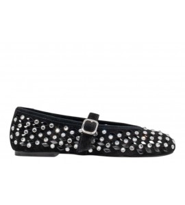 STEVE MADDEN BALLERINA REHUN BLACK SUEDE