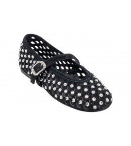 STEVE MADDEN BALLERINA REHUN BLACK SUEDE