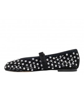 STEVE MADDEN BALLERINA REHUN BLACK SUEDE