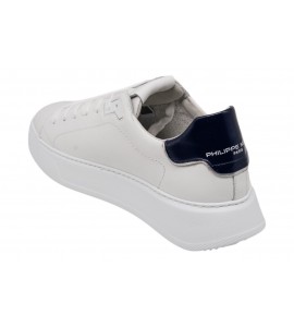 PHILIPPE MODEL UOMO TEMPLE LOW BTLU V018 BLANC-BLU