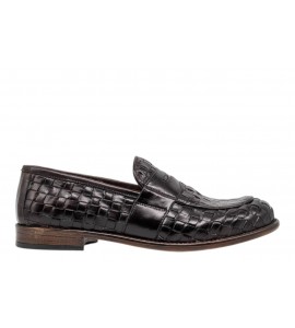 EXTON MOCASSINO INTRECCIATO 9971 CASTAGNO