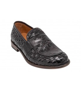 EXTON MOCASSINO INTRECCIATO 9971 CASTAGNO