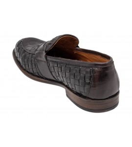 EXTON MOCASSINO INTRECCIATO 9971 CASTAGNO