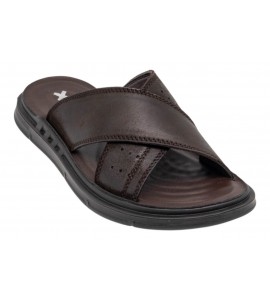 XTI uomo ciabatta 144037 pelle MARRONE