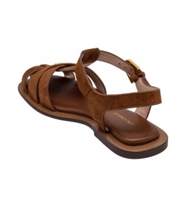 COCCINELLE SANDALO E4QKG180101 W11 SUNUP SUEDE COGNAC