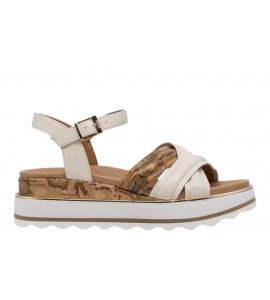 ALVIERO MARTINI sandalo 2469/0371/A630 WHITE/BEIGE GEO