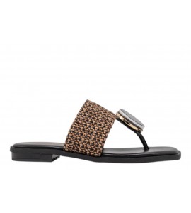 NOA HARMON CIABATTINA MARGOT 10285-67 BLACK-CUERO