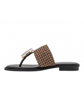 NOA HARMON CIABATTINA MARGOT 10285-67 BLACK-CUERO
