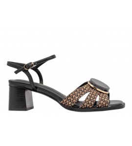 NOA HARMON SANDALO CARMEN 10287-67 BLACK-CUERO