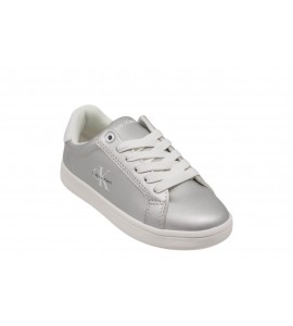 CALVIN KLEIN BAMBINA SNEAKER V3A9-83211-0376X059 SILVER/WHITE