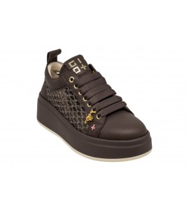 GIO+ SNEAKER OLIVA50C COMBI RAFFIA MORO