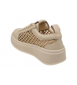 GIO+ SNEAKER OLIVA50A COMBI RAFFIA/MILK
