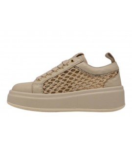 GIO+ SNEAKER OLIVA50A COMBI RAFFIA/MILK
