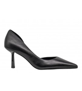 STEVE MADDEN DECOLLETE VENA BLACK LEATHER