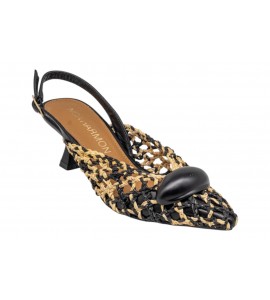 NOA HARMON slingback 10342-67 SWAN black-cuero