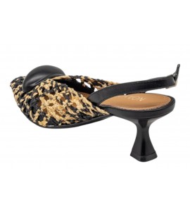 NOA HARMON slingback 10342-67 SWAN black-cuero