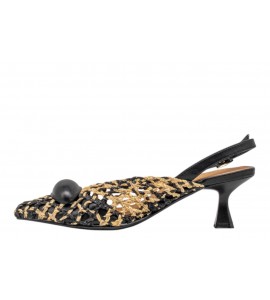 NOA HARMON slingback 10342-67 SWAN black-cuero