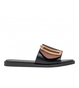 NOA HARMON ciabattina 9979-67 GRAPE BLACK-CUERO